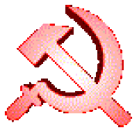 Spinning hammer and sickle symbol